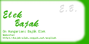 elek bajak business card